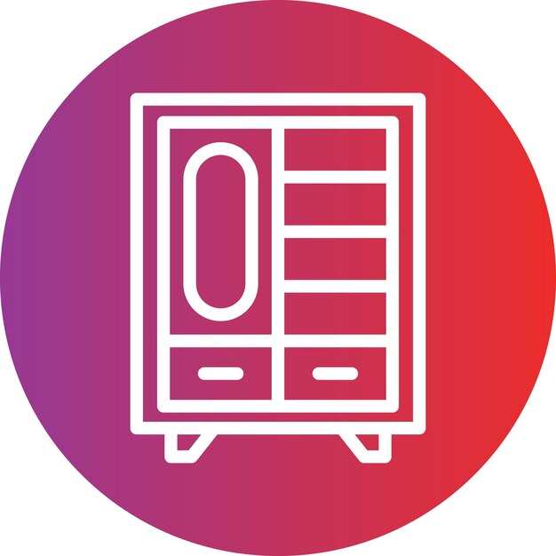 Estilo del icono de la mesa de tocador de diseño vectorial