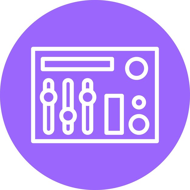 Estilo del icono de mezcla de audio de diseño vectorial