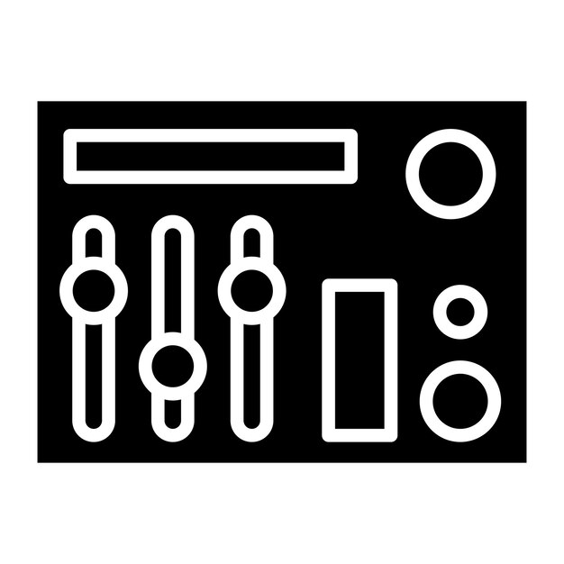 Estilo del icono de mezcla de audio de diseño vectorial