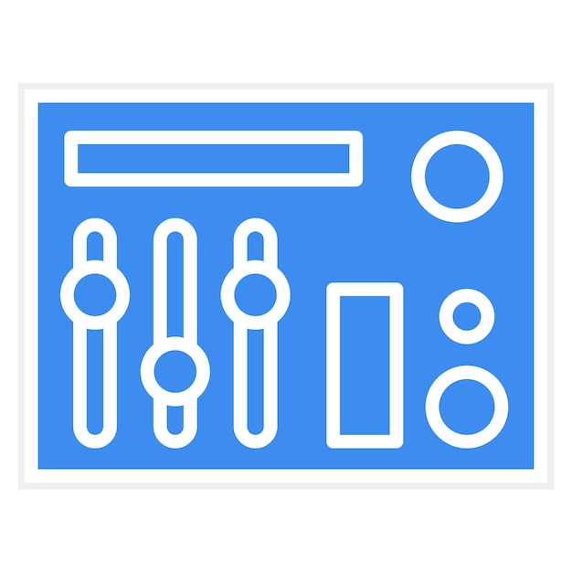 Estilo del icono de mezcla de audio de diseño vectorial