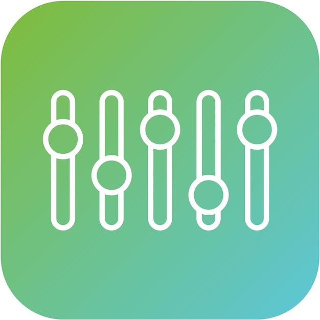 Estilo del icono de mezcla de audio de diseño vectorial