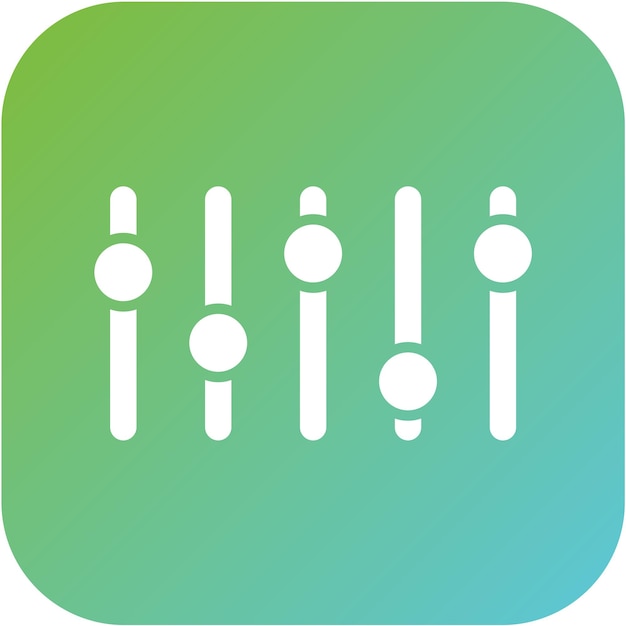 Estilo del icono de mezcla de audio de diseño vectorial