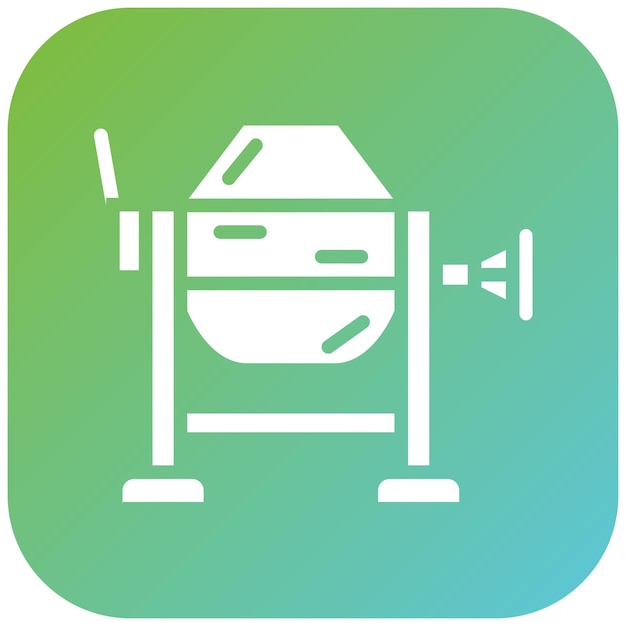 Estilo del icono del mezclador de cemento de diseño vectorial