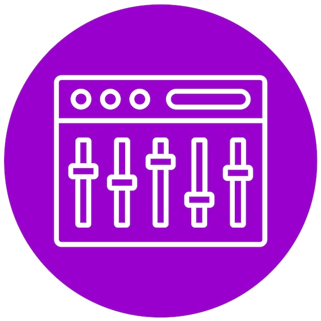 Estilo del icono del mezclador de diseño vectorial