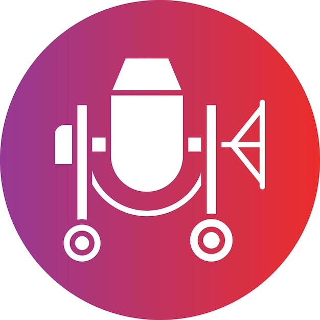 Estilo del icono del mezclador de hormigón de diseño vectorial