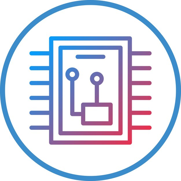 Estilo del icono del microchip
