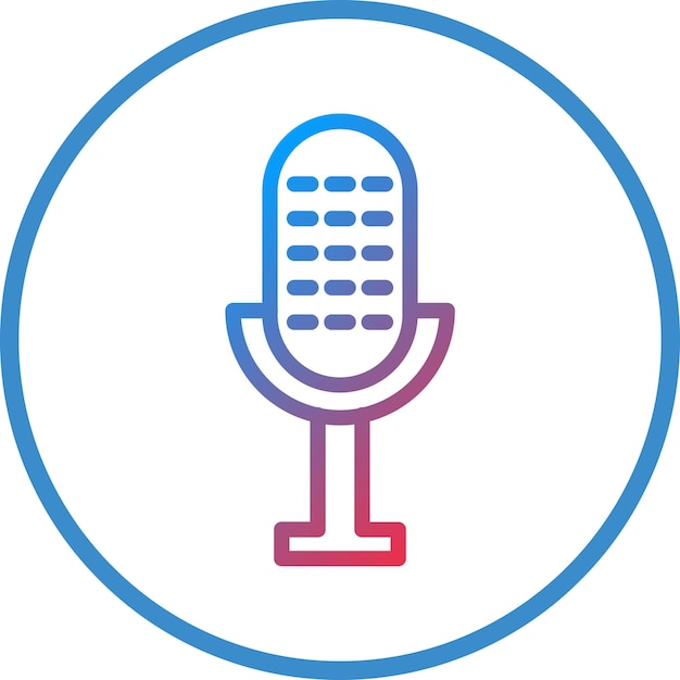 Estilo del icono del micrófono de diseño vectorial