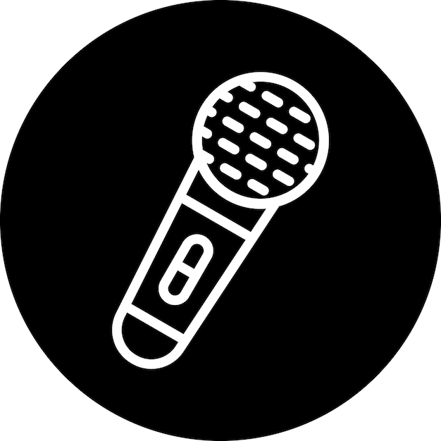Estilo del icono del micrófono de diseño vectorial