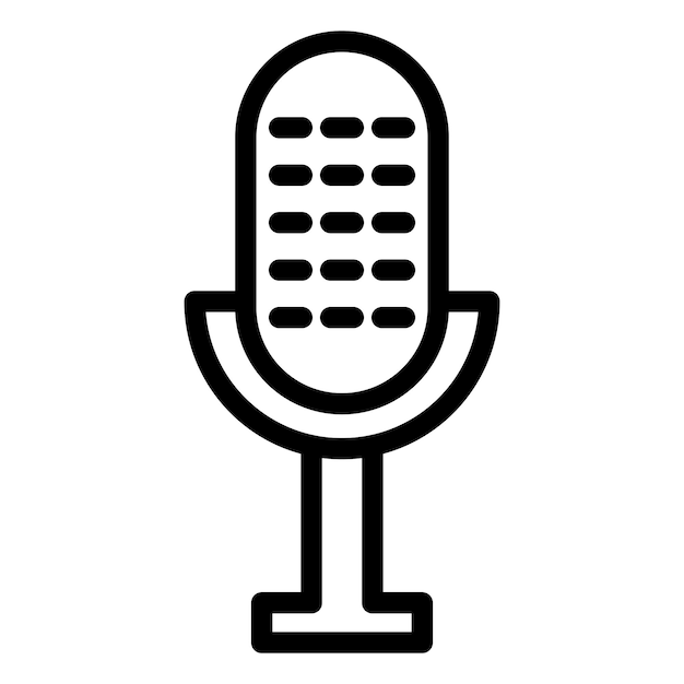 Estilo del icono del micrófono de diseño vectorial