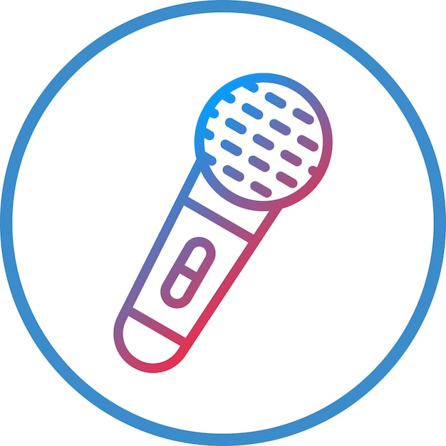 Estilo del icono del micrófono de diseño vectorial