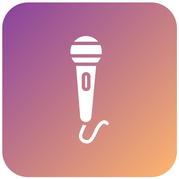 Estilo del icono del micrófono de diseño vectorial