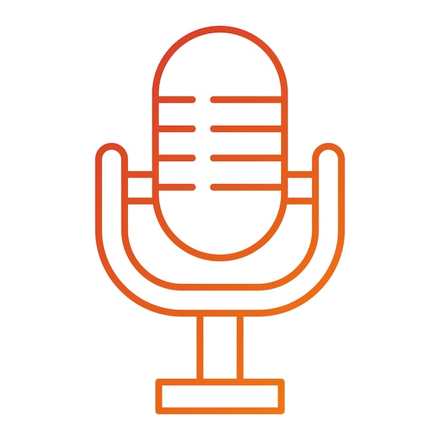 Estilo del icono del micrófono de diseño vectorial
