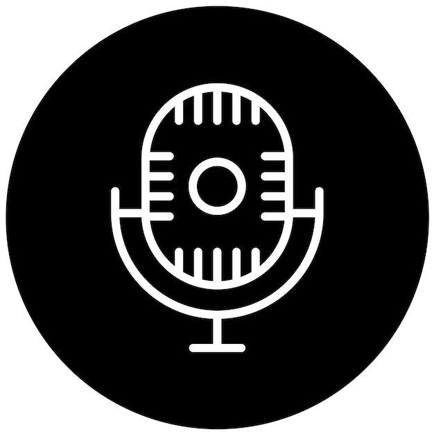 Estilo del icono del micrófono de diseño vectorial