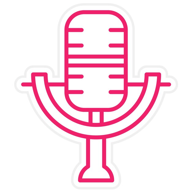 Estilo del icono del micrófono de diseño vectorial
