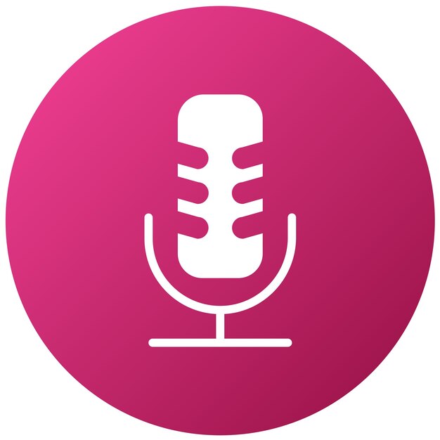 Estilo del icono del micrófono de diseño vectorial