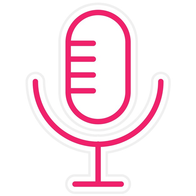 Estilo del icono del micrófono de diseño vectorial