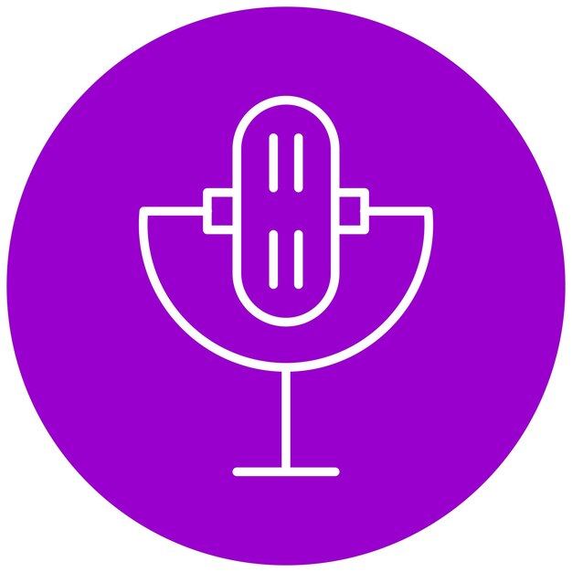 Estilo del icono del micrófono de diseño vectorial