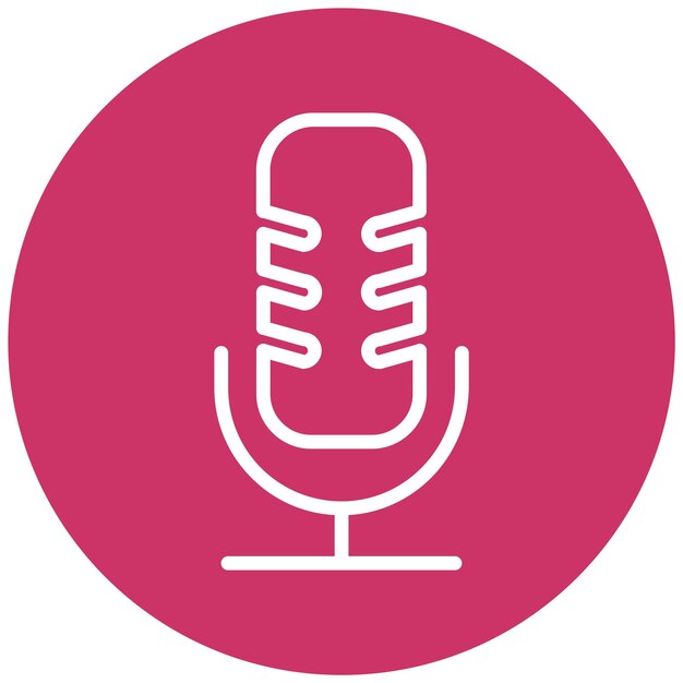 Estilo del icono del micrófono de diseño vectorial