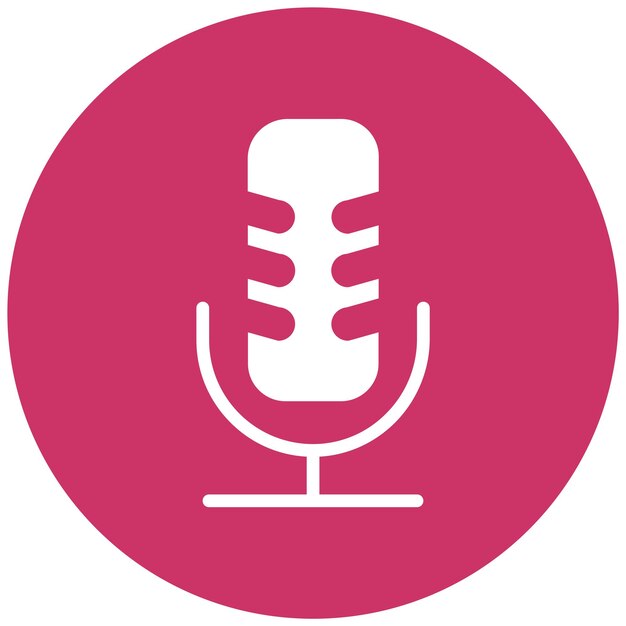 Estilo del icono del micrófono de diseño vectorial