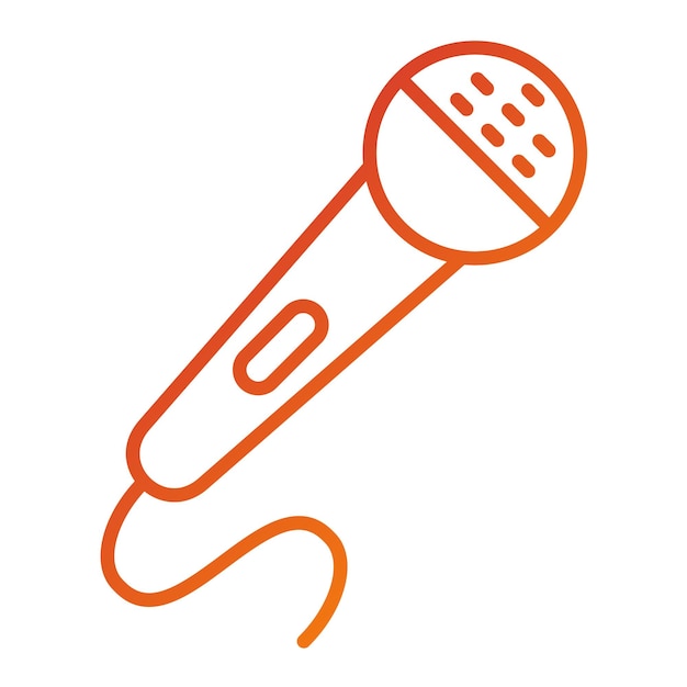 Estilo del icono del micrófono de diseño vectorial