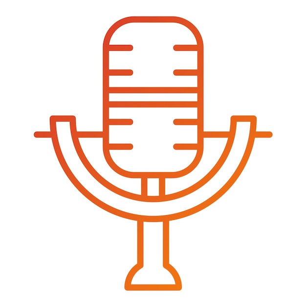 Estilo del icono del micrófono de diseño vectorial