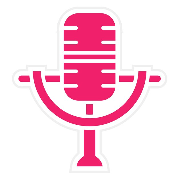 Estilo del icono del micrófono de diseño vectorial