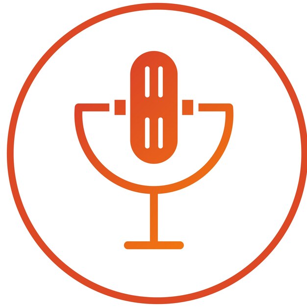 Estilo del icono del micrófono de diseño vectorial