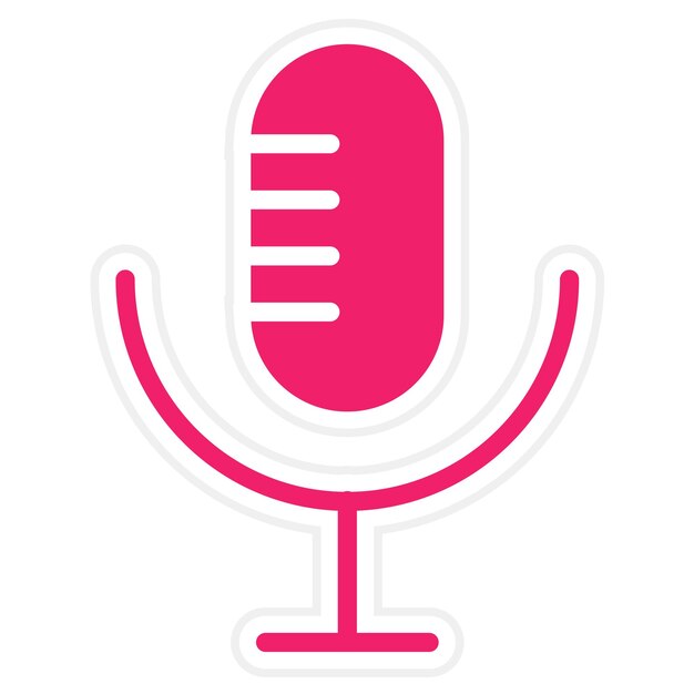 Estilo del icono del micrófono de diseño vectorial