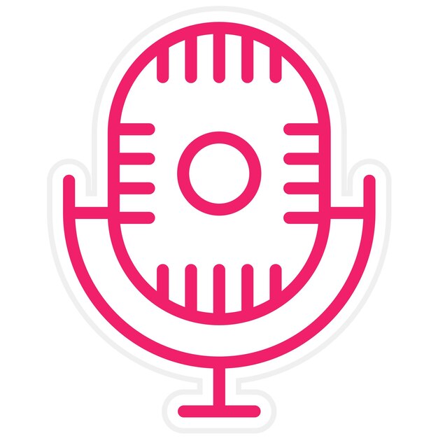 Estilo del icono del micrófono de diseño vectorial