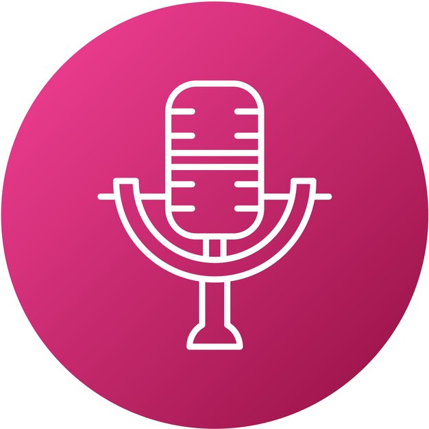 Estilo del icono del micrófono de diseño vectorial