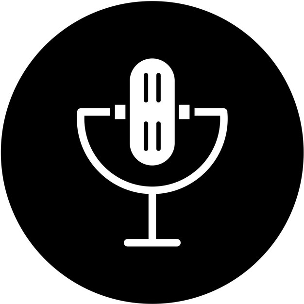Estilo del icono del micrófono de diseño vectorial
