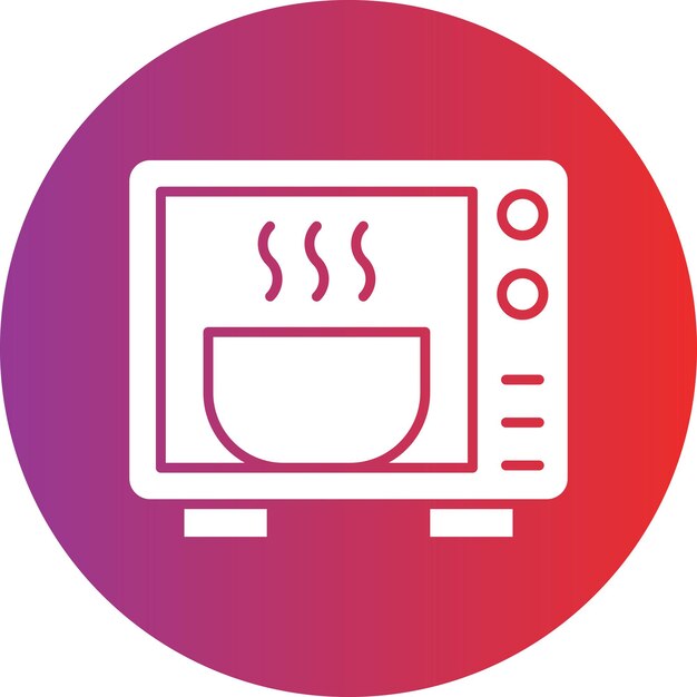 Estilo del icono de microondas de diseño vectorial