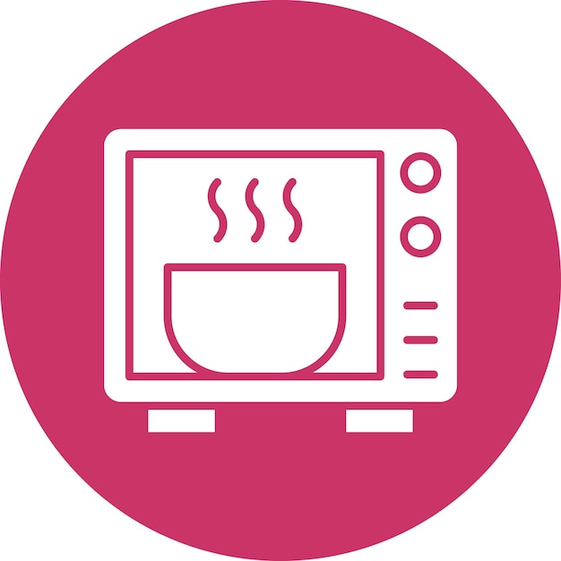 Estilo del icono de microondas de diseño vectorial
