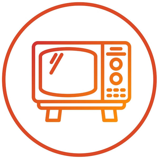 Estilo del icono de microondas de diseño vectorial