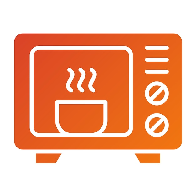Estilo del icono de microondas de diseño vectorial