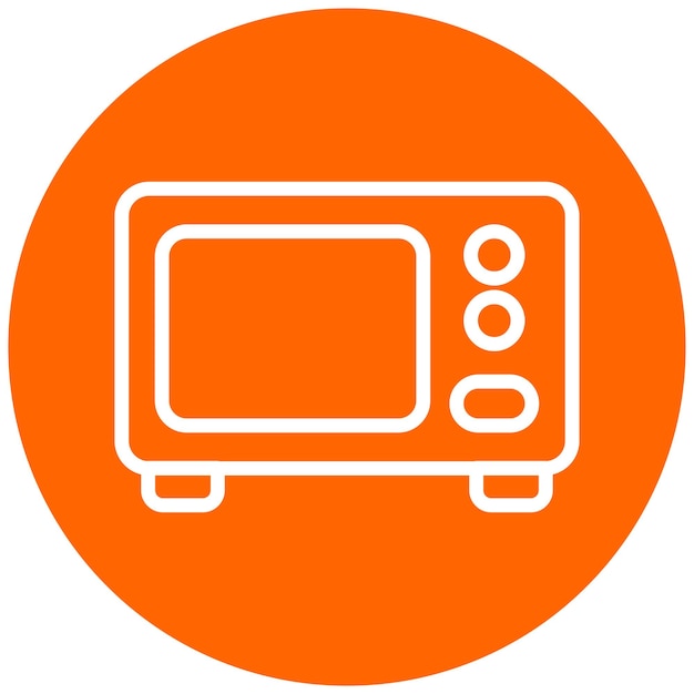 Estilo del icono de microondas de diseño vectorial