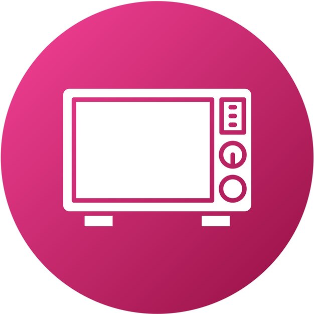 Estilo del icono de las microondas de diseño vectorial