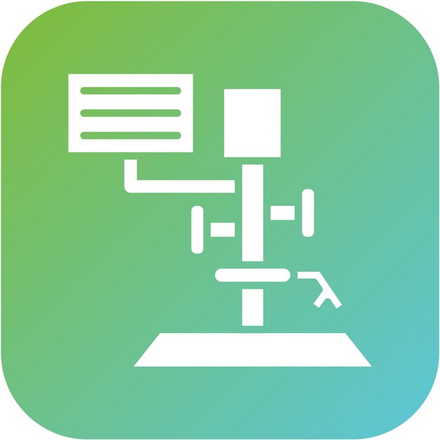 Estilo del icono del microscopio digital de diseño vectorial