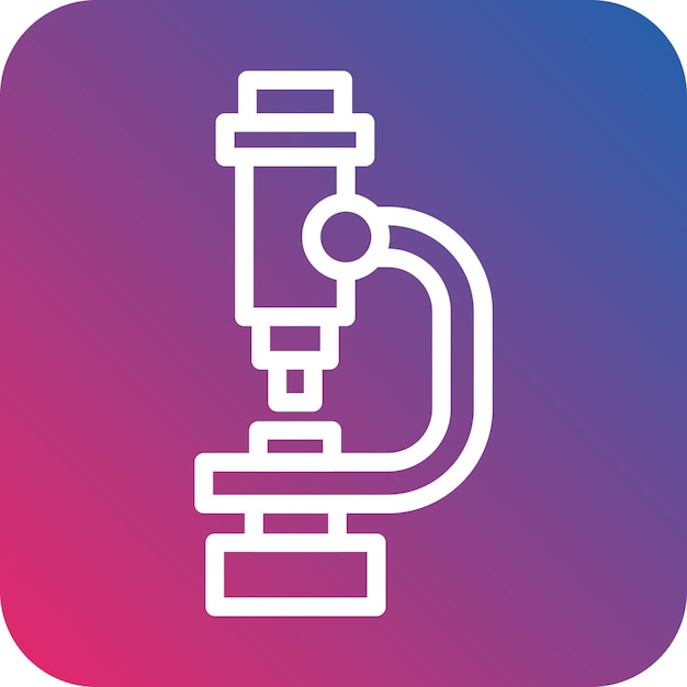 Estilo del icono del microscopio de diseño vectorial