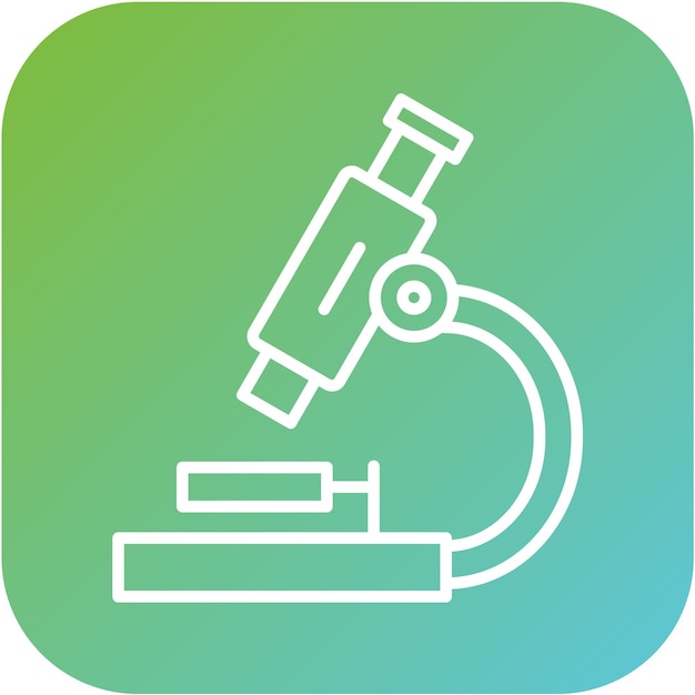 Estilo del icono del microscopio de diseño vectorial