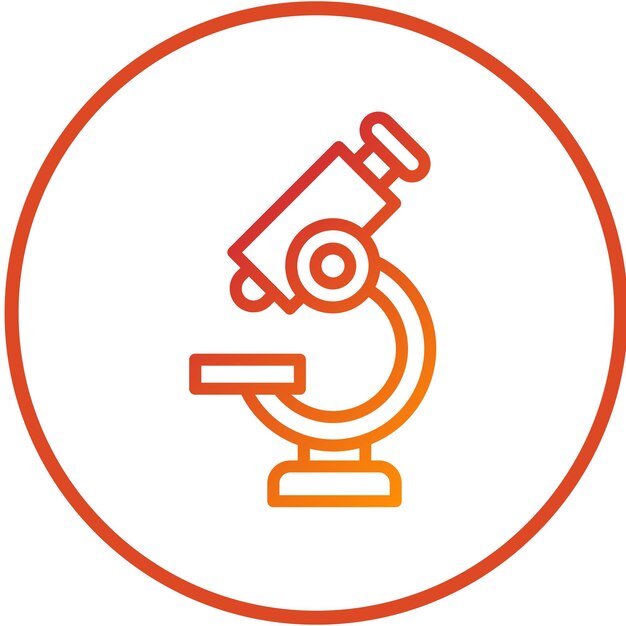 Estilo del icono del microscopio de diseño vectorial