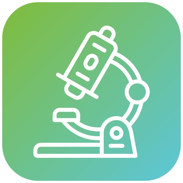 Estilo del icono del microscopio de diseño vectorial