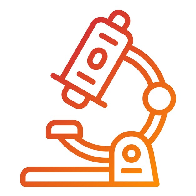 Estilo del icono del microscopio de diseño vectorial