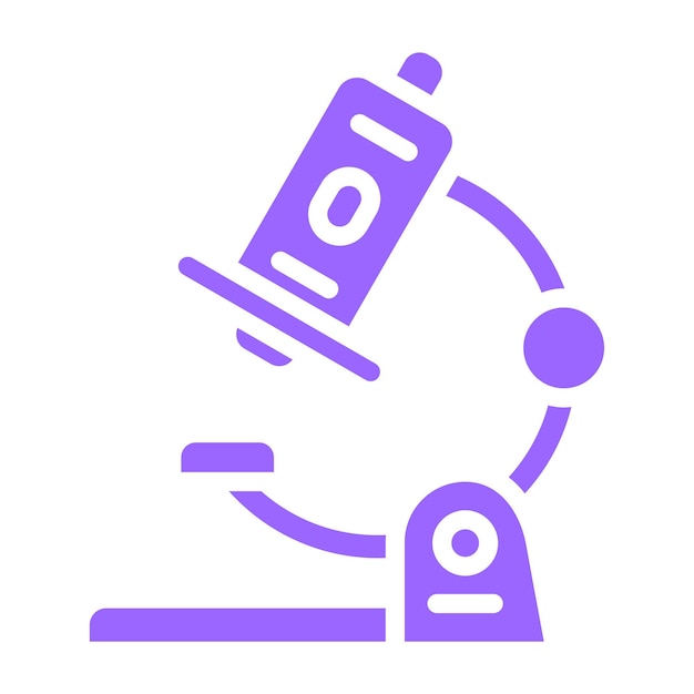 Estilo del icono del microscopio de diseño vectorial