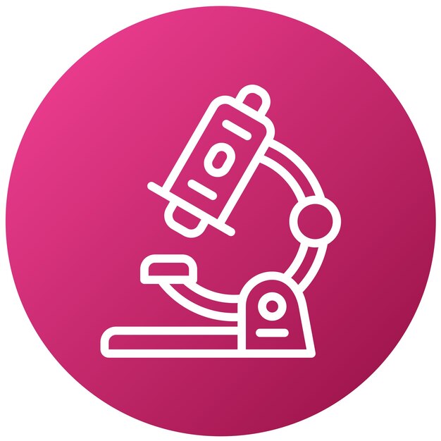Estilo del icono del microscopio de diseño vectorial