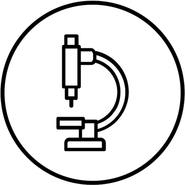 Estilo del icono del microscopio de laboratorio de diseño vectorial