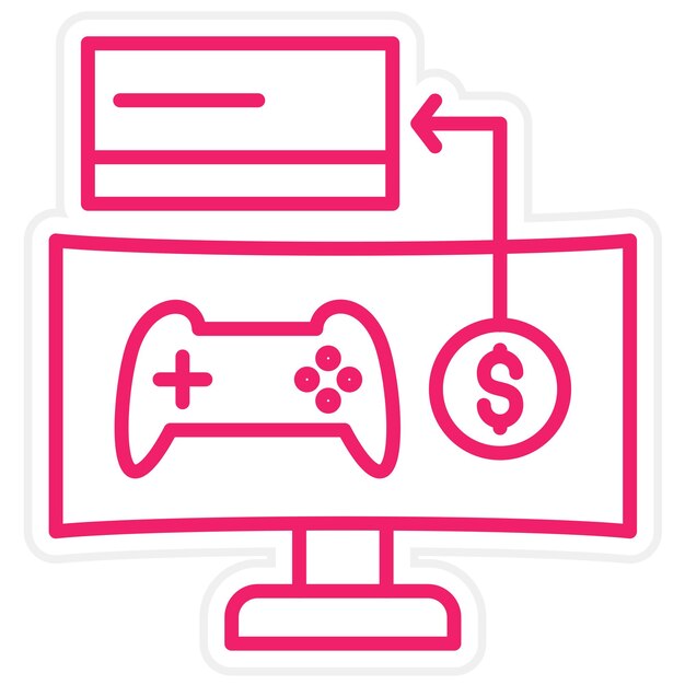 Estilo de icono de microtransacción de diseño vectorial