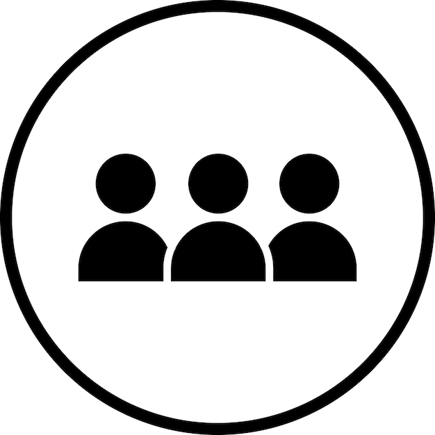 Estilo del icono del miembro del grupo de diseño vectorial