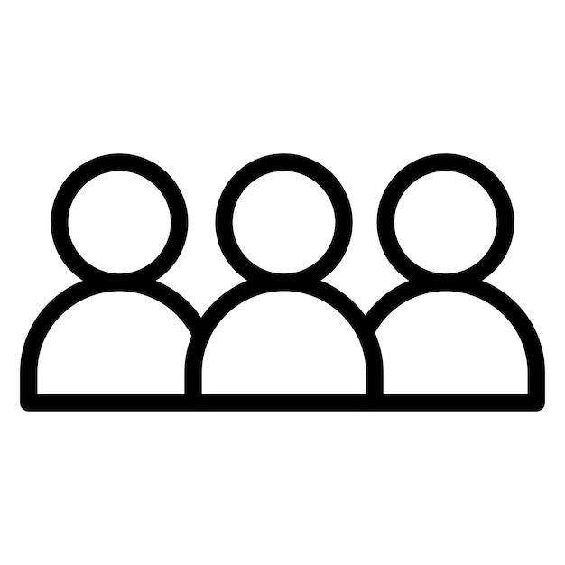 Estilo del icono del miembro del grupo de diseño vectorial