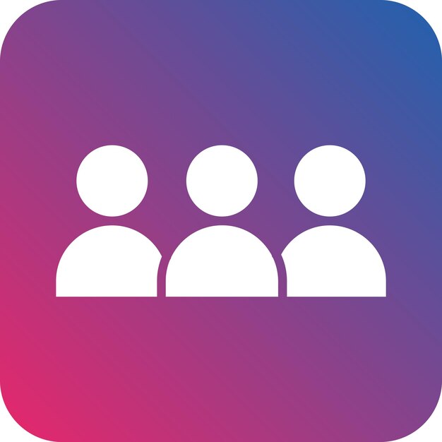 Estilo del icono del miembro del grupo de diseño vectorial